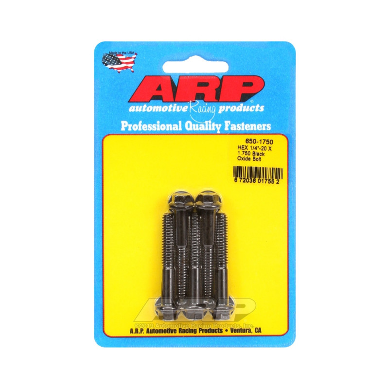 Set de șuruburi și piulițe universale ARP 1/4-20 – șuruburi hexagonale cu finisaj negru oxidat, x5 - ARP-650-1750 - 650-1750 - 3666618194301